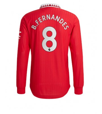 Manchester United Bruno Fernandes #8 Hjemmedrakt 2022-23 Langermet